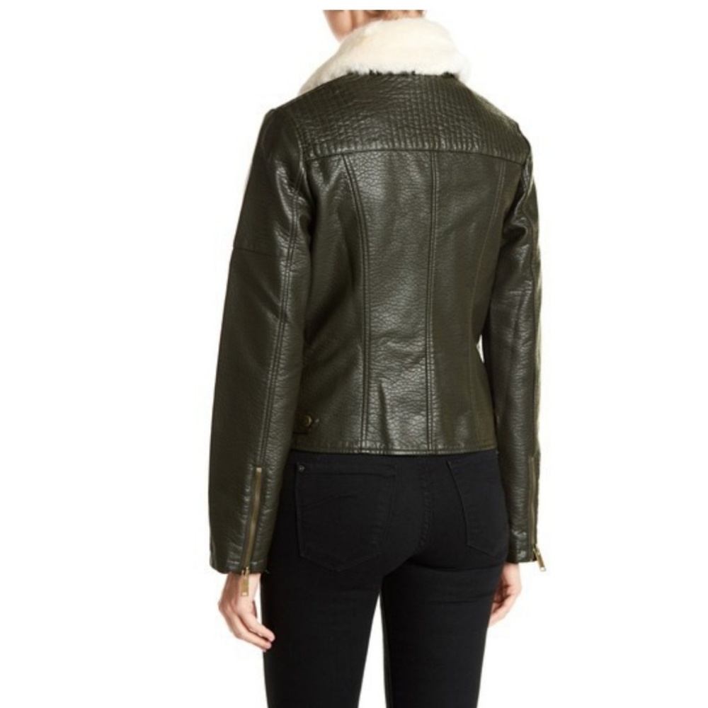 🌿NWT🌿French ConnectionFauxFur Collar Moto Jacket - Picture 3 of 4